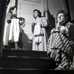 Boarding house bathroom stairs