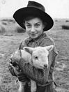 boy holding lamb